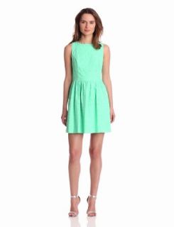 Kensie Womens Embroidered Eyelet Dress Clothing