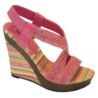Bucco Womens Albina Pink Wedge Sandals