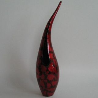 Bree Red and Black Lacquer Bamboo Vase