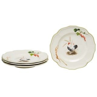 Red Vanilla Classic Rooster 8.5 inch Salad Plates (Set of 4
