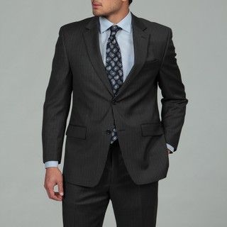 MICHAEL Michael Kors Mens Grey Stripe 2 button Wool Suit