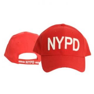 NYPD Classic Embroidered Adjustable Baseball Hat   Red