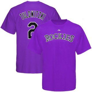MLB Majestic Colorado Rockies #2 Troy Tulowitzki Purple