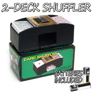 2 Deck Playing Card Shuffler   Free Batteries Sports