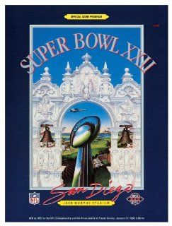 Canvas 36 x 48 Super Bowl XXII Program Print   1988