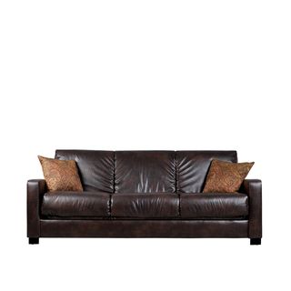 Portfolio Trace Convert a Couch Brown Renu Leather Futon Sofa Sleeper
