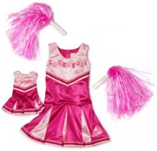 Dollie & Me Girls 7 16 Cheerleader Dress Up,Pink,7