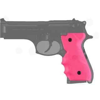 Hogue Pink Beretta 92/96 with Finger Grooves Rubber Mono Grip