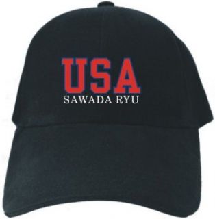 Caps Black  Usa Sawada Ryu Athletic Embroidery  Martial
