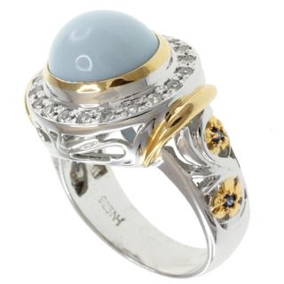 Michael Valitutti Two tone Blue Opal Ring