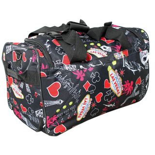 Rockland Deluxe 22 inch Black Las Vegas Carry On Rolling Duffle Bag