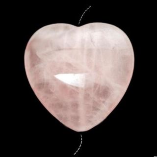 Rose Quartz Large Puff Heart Pendant Beads (Pack of 2)