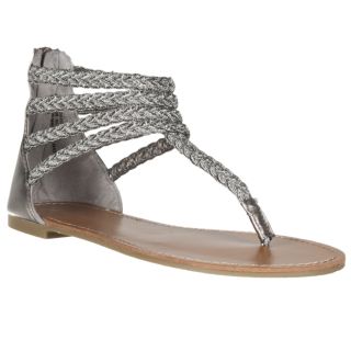 Riverberry Womens Sloane Pewter Gladiator Sandal Today $33.99 Sale