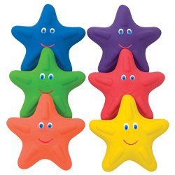 6 Color Rubber Starfish (SET)