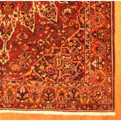 Persian Hand knotted Red Bakhtiari Wool Rug (115 x 102)