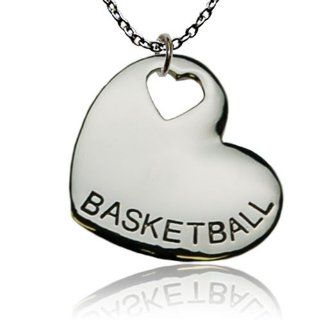 Basketball Sport Heart Necklace