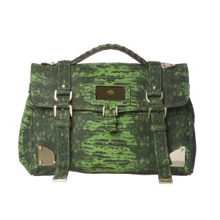 Mulberry Green Printed Leather Satchel Today $999.99