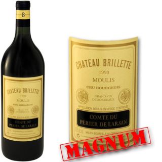 Magnum de Château Brillette AOC Moulis 1998   Achat / Vente VIN ROUGE