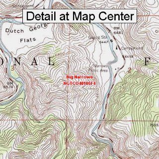 USGS Topographic Quadrangle Map   Big Narrows, Colorado