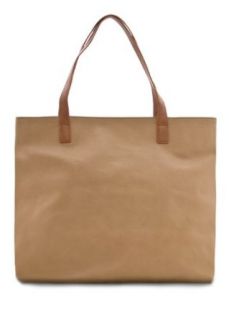 Mango Womens Leather Effect Shopper Bag   Top7 C, Beige