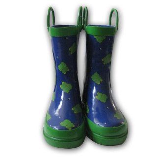  Little Boys Green Frog Rain Boots Sizes 7/8, 9/10 and 11/12 Shoes