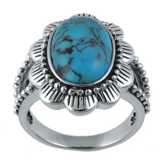 Southwest Moon Sterling Silver Turquoise Flower Ring Today $52.99 4.0