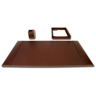 Dacasso Rustic Brown Leather 3 piece Desk Set Today $183.43