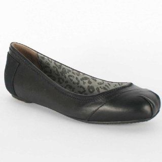 Toms   Womens Ballet Flats Shoes in Black Camila Leather