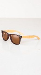 Apparel Wood Wayfarer Sunglasses   Tortoise Shell & Brown Shoes