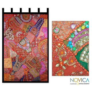 Handcrafted Cotton Autumn Splendor Wall Hanging (India)