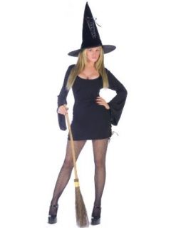 Classic Witch Halloween Costume Long Sleeve Black Dress