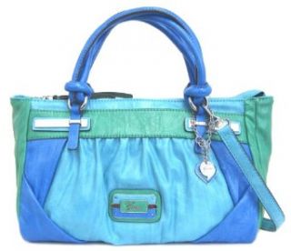 Guess Carlisa Small Top Handle Satchel Bag, Blue Multi