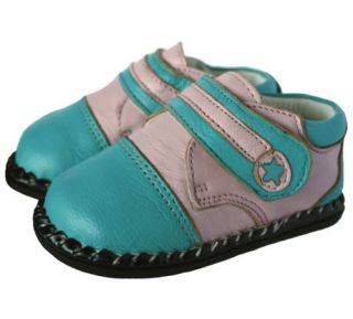 Infant Toddler Shoes for Wide Feet, Katy   Bright Blue and Pink Shoes