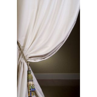 Signature Oyster Cotton Silk 108 inch Curtain Panel