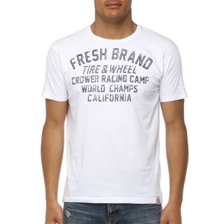 FRESH BRAND T Shirt Homme Blanc   Achat / Vente T SHIRT FRESH BRAND T