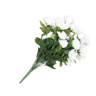 62 cm Composition  fleurs et feuillages en Tergal, tiges plastique