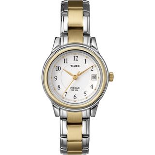 Timex Womens Elevated Classics Dress Two tone Steel Bracelet Watch