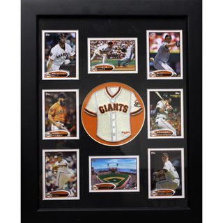 San Francisco Giants Mini Jersey and Baseball Cards Frame