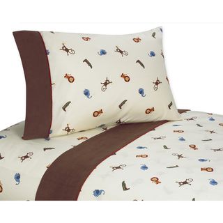 Sweet JoJo Designs Jungle Time Bedding Collection Cotton Sheet Set