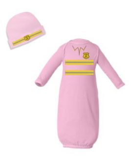100% Cotton Gown & Cap Included Newborn/0 3 Months (Pink) Clothing