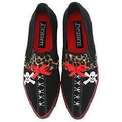 Draven Seduction Pointy Toe Flat Black/Red Athletic
