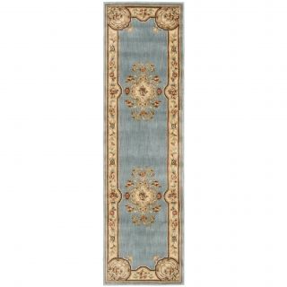 Aubusson Collection Light Blue Runner Rug (23 x 8) Today $83.99