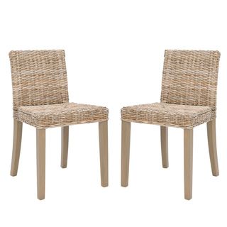 St. Croix Chic Wicker Grey Side Chairs (Set of 2)
