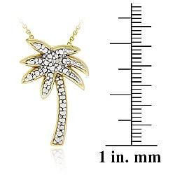 DB Designs 18k Gold over Sterling Silver Diamond Accent Palm Tree