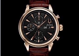 Bulova Accutron Mens Rose Gold Gemini Chronograph Watch 64C104