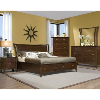 Vaughan Stanford Heights Cherry King Sleigh Bed (4 Pieces)
