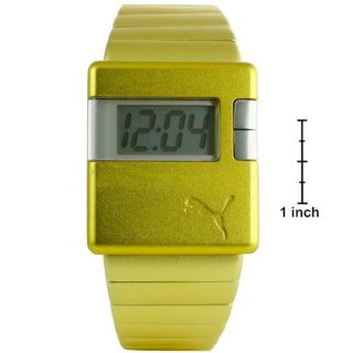 Puma Mens Stainless Steel Yellow Digital Watch