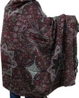Shawls and Wraps Jamawar Paisley India 108 x 56 inches Clothing