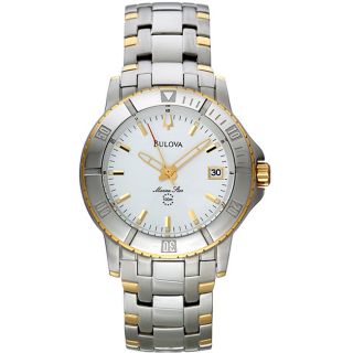 Bulova Mens Stainless Steel Two tone Watch