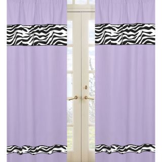 Purple Funky Zebra Cotton Window Panel Pair Today $57.99